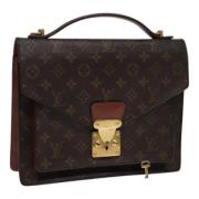 Pre-owned Canvas handbags Louis Vuitton Vintage , Brown , Dames