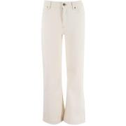 Wijde Pijp Hoge Taille Broek Antonelli Firenze , Beige , Dames