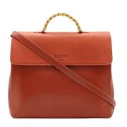 Pre-owned Leather handbags Loewe Pre-owned , Orange , Dames