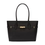 Zwarte Drop Tote Tas Furla , Black , Dames