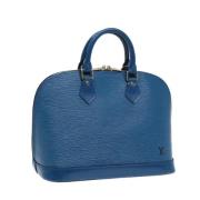 Pre-owned Leather handbags Louis Vuitton Vintage , Blue , Dames