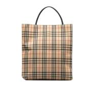 Pre-owned Canvas handbags Burberry Vintage , Beige , Dames