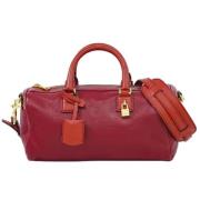 Pre-owned Leather handbags Loewe Pre-owned , Red , Dames