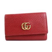 Pre-owned Leather key-holders Gucci Vintage , Red , Dames