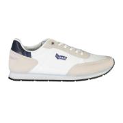 Sportieve witte vetersneakers met contrastdetails GAS , White , Heren