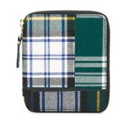 Groene Tartan Patchwork Portemonnees Comme des Garçons , Multicolor , ...