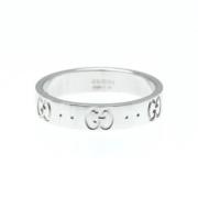 Pre-owned White Gold rings Gucci Vintage , Gray , Dames