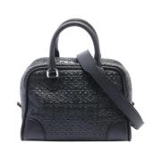 Pre-owned Leather handbags Loewe Pre-owned , Black , Dames