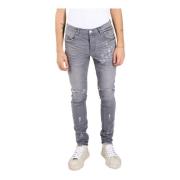 Versleten Skinny Jeans Purple Brand , Gray , Heren