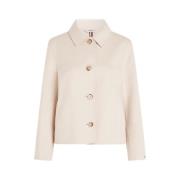 Korte wollen trenchcoat Tommy Hilfiger , Beige , Dames