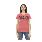 Casual T-shirt met ronde hals Trussardi , Pink , Dames