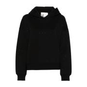 Zwarte Strass Hoodie Trui 8PM , Black , Dames