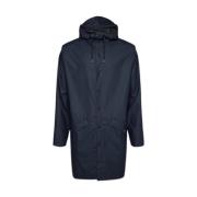 Navy Lange Jas Rains , Blue , Heren