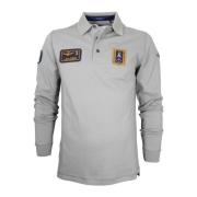 Poloshirt met lange mouwen en Tricolor-pijlpatch Aeronautica Militare ...