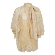 Lichte Thee Kant Blouse Illustratie Zimmermann , Beige , Dames