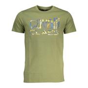 Groene T-shirt met korte mouwen en logo Cavalli Class , Green , Heren