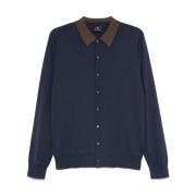 Blauw Gestreepte Merinowol Polo Sweater Paul Smith , Blue , Heren