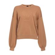 Gebreide Crew Neck Sweater Pinko , Brown , Dames