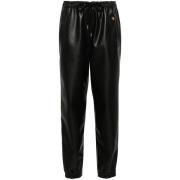 Zwarte Imitatieleren Broek Stella McCartney , Black , Dames