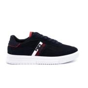 Navy Blue Supercup Mix Sneakers Tommy Hilfiger , Blue , Heren