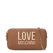 Bruine Clutch Tas voor Vrouwen Love Moschino , Brown , Dames