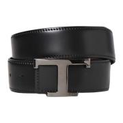 Stijlvolle leren riem voor mannen Tod's , Black , Heren