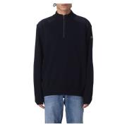 Wollen Half Zip Sweater met rits Paul & Shark , Blue , Heren