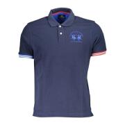 Blauw Polo Shirt Korte Mouwen Heren La Martina , Blue , Heren