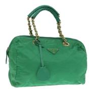 Pre-owned Nylon handbags Prada Vintage , Green , Dames