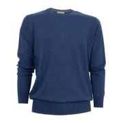 Royal Blue Cashmere Silk Sweater Slim Fit Cashmere Company , Blue , He...