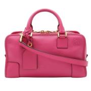 Pre-owned Leather handbags Loewe Pre-owned , Pink , Dames