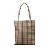 Pre-owned Canvas handbags Burberry Vintage , Beige , Dames