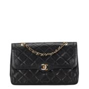 Pre-owned Leather chanel-bags Chanel Vintage , Black , Dames