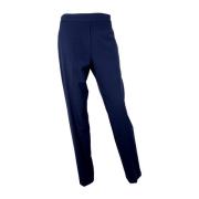 Rechte Pijp Elastische Taille Broek Blauwe Nacht Kaos , Blue , Dames