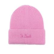 Roze Gebreide Logo Hoed MC2 Saint Barth , Pink , Dames