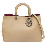 Pre-owned Leather dior-bags Dior Vintage , Beige , Dames