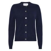 Kasjmier Navy Cardigan Gebreide Trui Emerson Renaldi , Blue , Dames