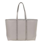 Grijze Rockstud Tote Tas Valentino Garavani , Gray , Dames