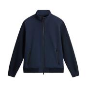 Navy Blue Panelled Coat Woolrich , Blue , Heren