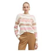 Beige Elastische Gebreide Trui Twinset , Multicolor , Dames