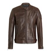 Legacy Outlaw Gewaxt Leren Jas Belstaff , Brown , Heren