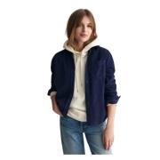 Ribfluwelen Overhemd in Diepe Tint Gant , Blue , Dames