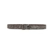 Studded Bruin Leren Riem HTC , Brown , Dames