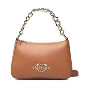 Stijlvolle Leren Tas Love Moschino , Brown , Dames