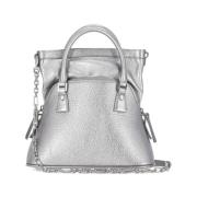 Zilveren Schoudertas van Pebble Leer Maison Margiela , Gray , Dames