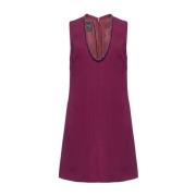 Paarse Kralen Trim Shift Jurk Pinko , Purple , Dames