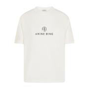 Logo Print T-Shirt Anine Bing , White , Dames