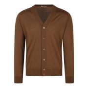 V-hals Vest met knoopsluiting Paolo Pecora , Brown , Heren