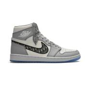 Luxe Grijs Wit Air Jordan 1 Dior , Gray , Heren