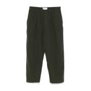 Oxford Broek - Olijfgroen Gerecycled Wol Universal Works , Green , Her...